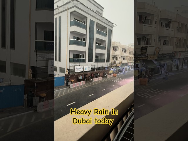 Heavy Rain in Dubai today #dubai #trending #rain