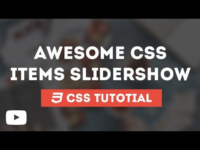Awesome Items Slider Show - Css Animation Using Only Html & Css