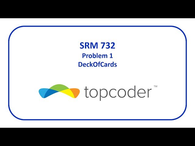 topcoder SRM 732 Problem 1 - DeckOfCards