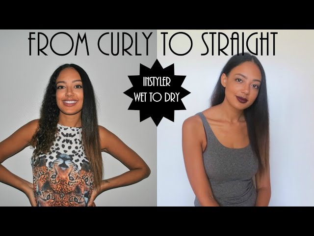 "Instyler Wet to Dry" tutorial on WET CURLY HAIR