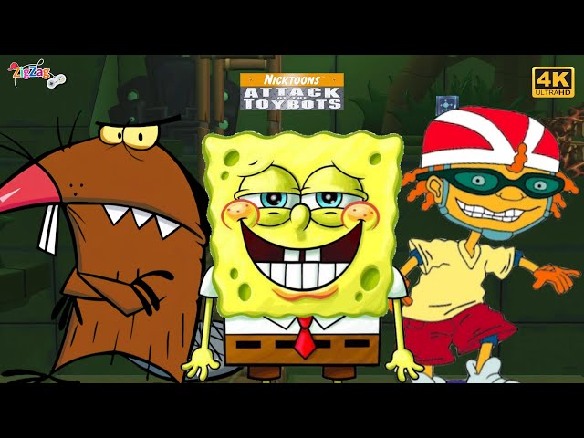 SpongeBob Nicktoons Attack of the Toybots #6 | Encontrando o Otto Rocket e  Dagget Doofus Beaver