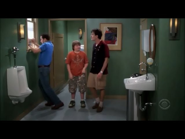 Two and a Half Men - Hiding from Evelyn [HD]