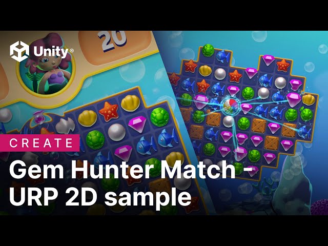 Gem Hunter Match Trailer - URP 2D sample | Unity
