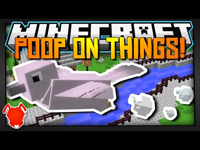 BE A BIRD, POOP ON THINGS! / Minecraft Mini-Game!