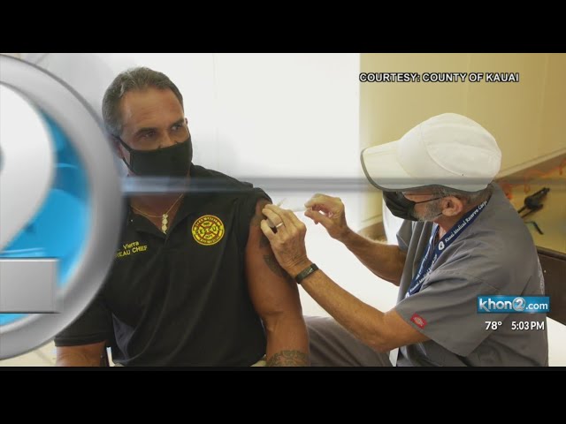 Kauai first responders receive COVID-19 vaccine