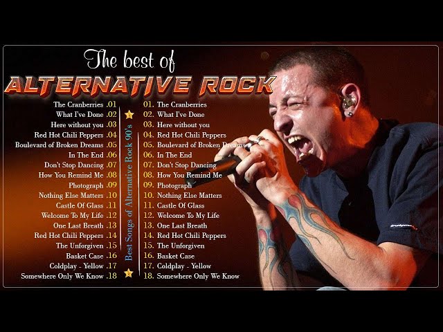 Alternative Rock Of The 2000s - Linkin park, Evanescence, Creed, Coldplay, AudioSlave, Hinder
