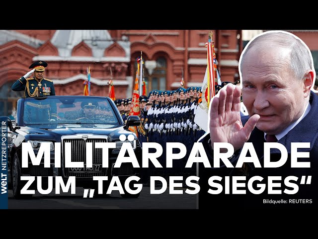 PUTINS PROTZIGE MILITÄRPARADE zum "Tag des Sieges" in Moskau | WELT Sondersendung