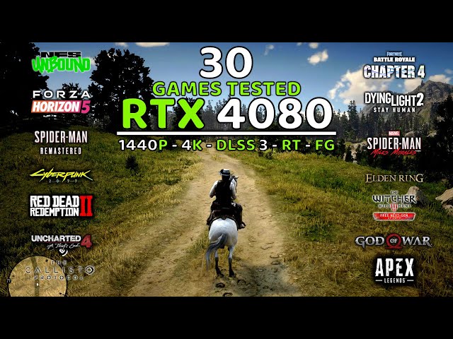 GeForce RTX 4080 Test In 30 Games at 1440P, 4K, Ray Tracing, DLSS 3, Frame Gen...