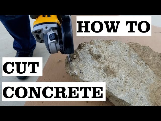 How to Cut Concrete with a Angle Grinder
