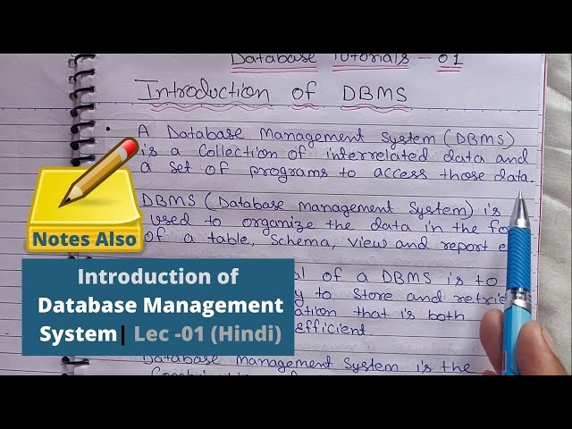 Introduction of DBMS | Database Management System | Lec -01 Hindi