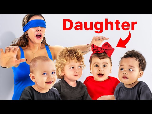 Mom Tries to find her DAUGHTER Blindfolded!