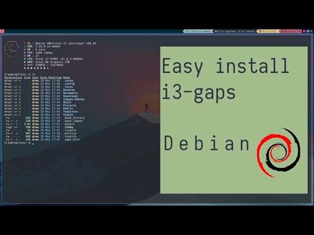 i3-gaps Installation using shell script on Debian Bullseye minimal.