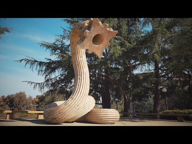 Hello—A new sculpture on Stanford's campus