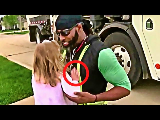Girl Gives Garbage Man Cupcake Every Week Until Dad Follows Him And Sees Why