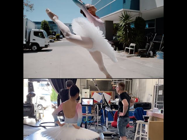 Bolt cinebot & Phantom 4K filming a ballerina leaping