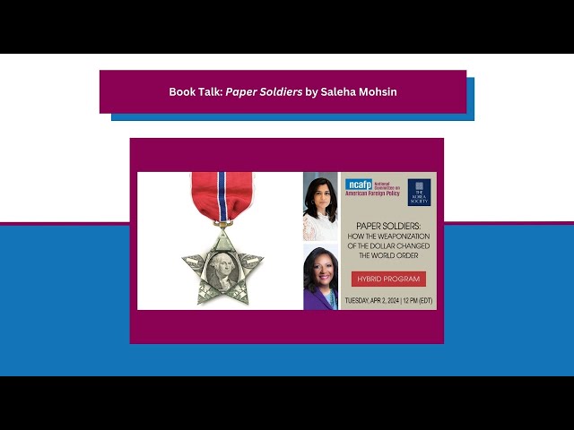 Book talk: “Paper Soldiers” by Saleha Mohsin