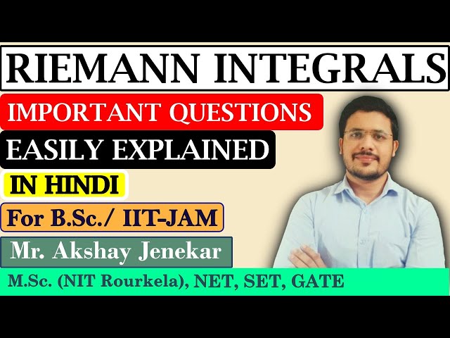 Important Questions of Riemann Integrals | Discontinuous Function |  Monotonic Function | BSc Maths
