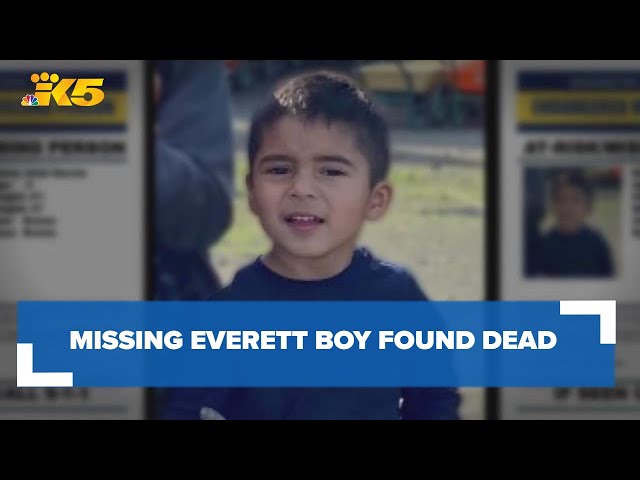 Police find body of missing 4-year-old Everett boy