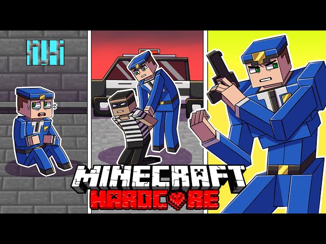I Survived 100 DAYS as a POLICE OFFICER in HARDCORE Minecraft!