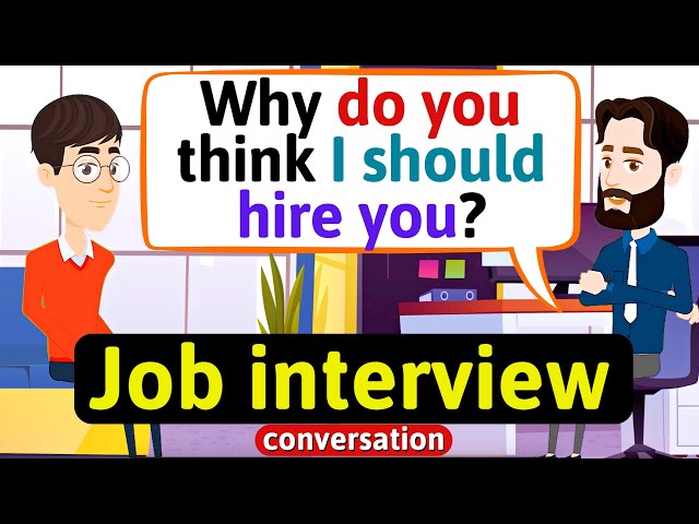Job interview in English (Practice English Conversation) Improve English Speaking Skills Everyday