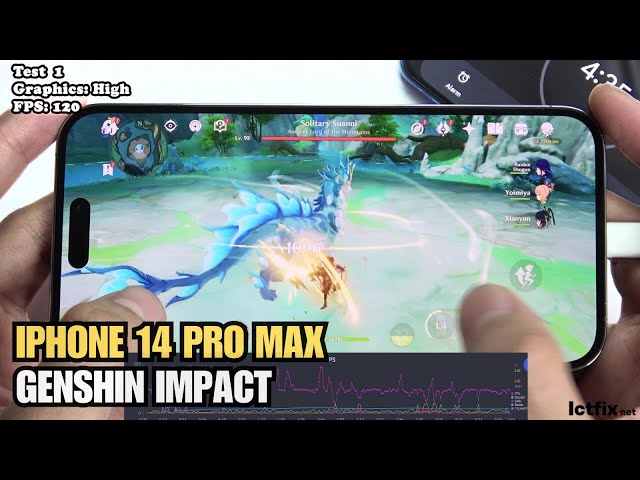 iPhone 14 Pro Max Genshin Impact Gaming test Update 2024 | Apple A16 Bionic
