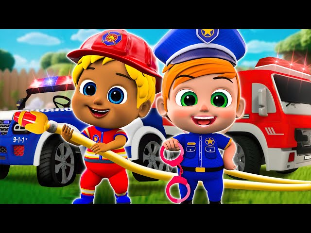 Police Car, Firetruck, Ambulance Song 🚓🚒 🚑| and More Nursery Rhymes & Kids Song #LittlePIB