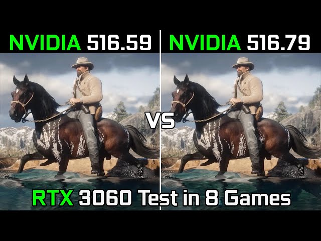 Nvidia Drivers (516.59 vs 516.79 Hotfix) RTX 3060 Test in 8 Games