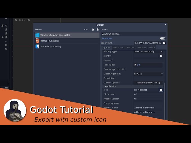 Exporting to Windows with a custom icon (#GodotEngine Tutorial)