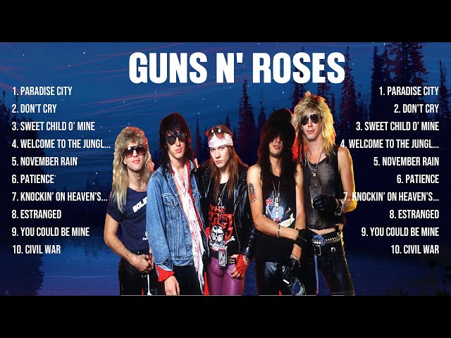 Guns N' Roses Greatest Hits 2024   Pop Music Mix   Top 10 Hits Of All Time