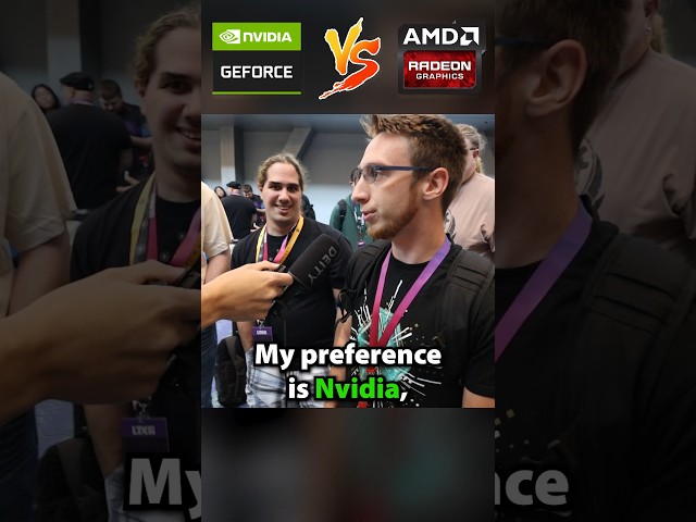 Asking PC gamers their GPU preferences #shorts #amd #nvidia #pcgaming