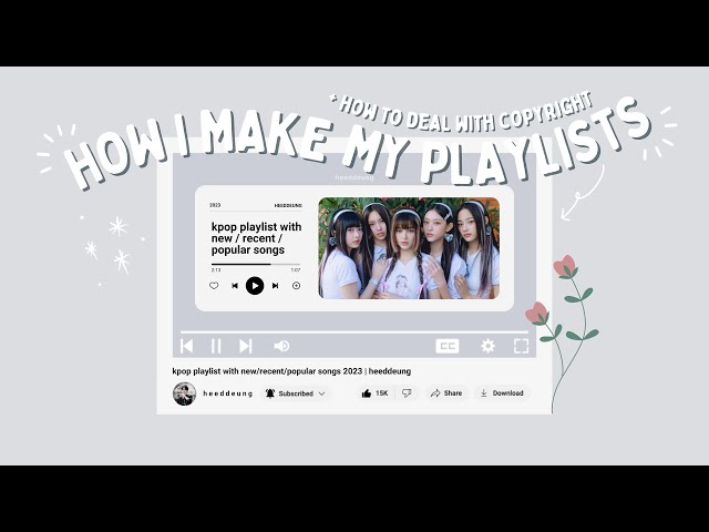 How I make my playlists + how to deal with copyright | heeddeung