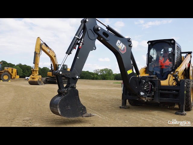 Caterpillar's Smart Backhoe Attachment Gives Skid Steers a Full-Featured 8-ft Dig Depth.