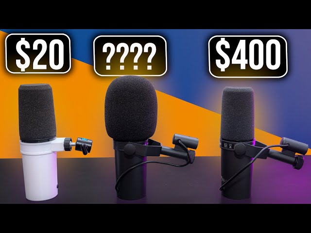 I Compared A $20 DIY SM7B To A $170 SM7B vs $400 SHURE SM7B !!