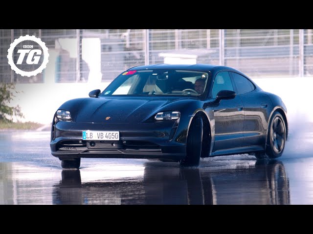 Chris Harris Drives RWD Porsche Taycan: World's Longest EV Drift Record Attempt | Top Gear