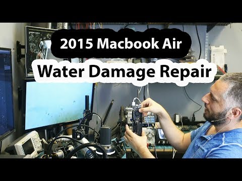 2015 Macbook Air water damage Repair 820-00165 - No power No green light