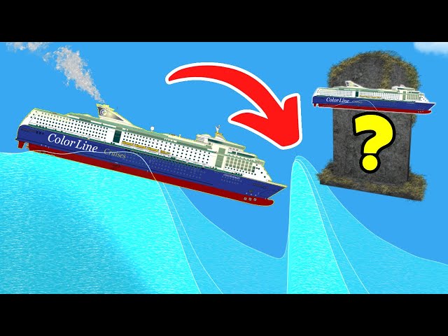 Testing Which Ship BEST SURVIVES 2 REVERSE TSUNAMIS! Floating Sandbox