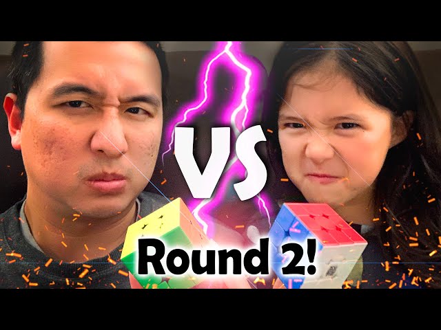 DAD VS DAUGHTER 2 🥊🥊 Rubik's Cube Head To Head Challenge!!