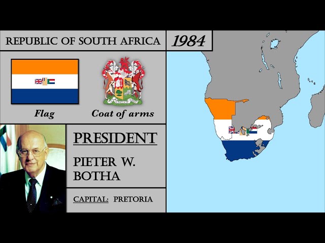 South Africa History (1910-2023). Every Year.