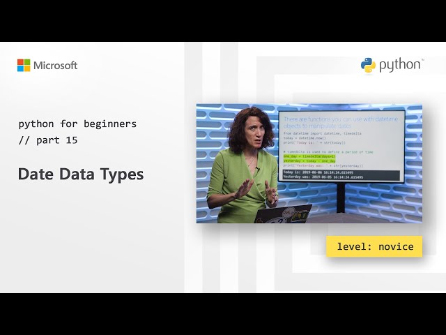 Date data types | Python for Beginners [15 of 44]