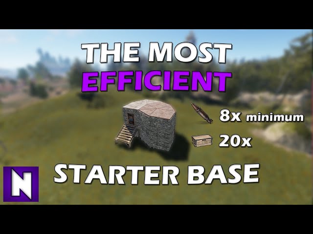 RUST - THE MOST EFFICIENT STARTER BASE - 8 rockets to TC, 20 large boxes