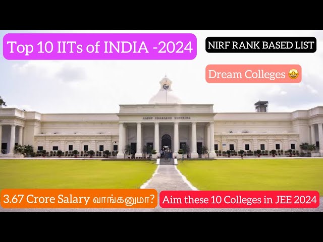 Top 10 IITs of INDIA|3.67 Crores Salary in Top Campus of IIT|AIM BIG|JEE 2024|Placement Analysis