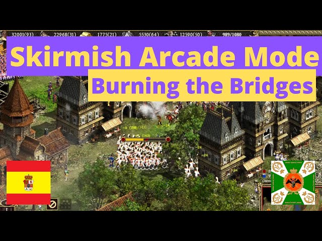 Cossacks 2 Skirmish: Burning the Bridges ARCADE MODE | Spain vs Russia | Very Hard