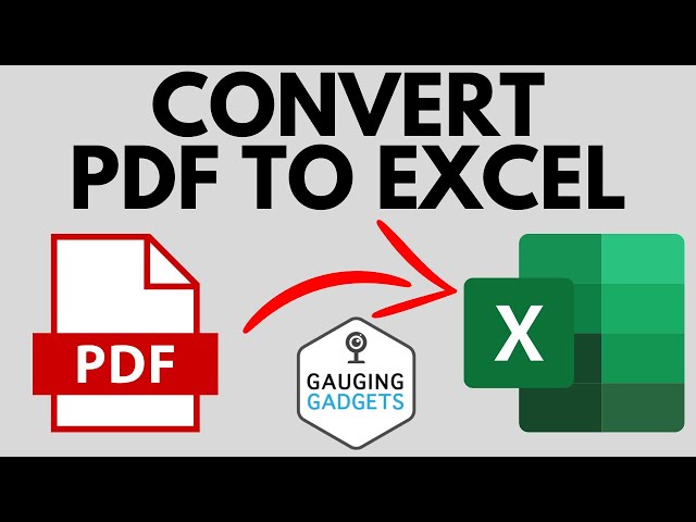 How to Convert PDF to Excel - EASY