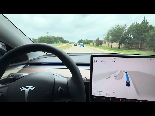 Tesla Full Self Driving is very Human Like - it’s AMAZING!! #ev #tesla #fsd #dallas