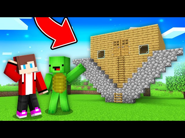 JJ and Mikey Found the UPSIDE DOWN HOUSE in Minecraft Maizen!