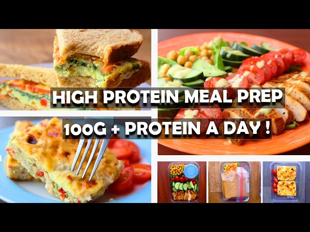 Healthy & High protein Meal Prep  100G + protein per day! + SUPER EASY
