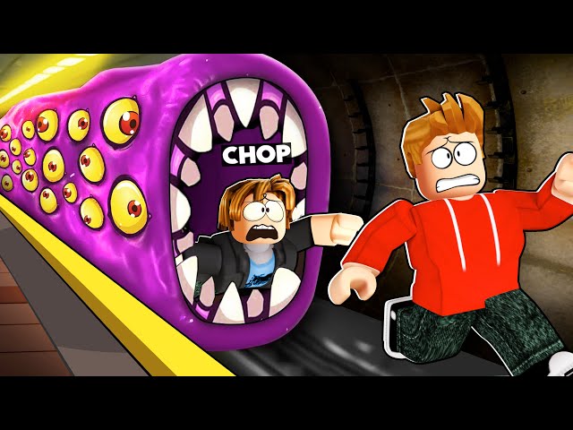 ROBLOX CHOP AND FROSTY ESCAPE TRAIN EATER IN SUBWAY