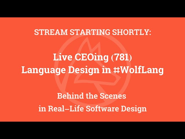 Live CEOing Ep 781: Language Design in the Wolfram Language [% Modernization]