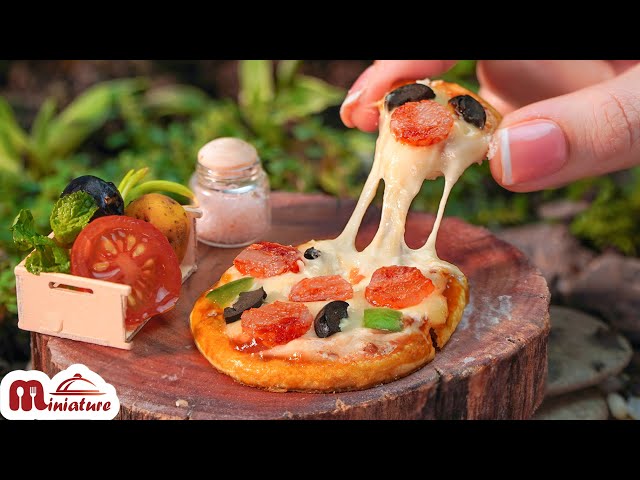 Perfect Miniature Pizza Making In Mini Forest | ASMR Cooking Mini Food