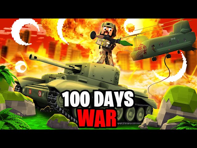 I Spent 100 Days in a Minecraft WAR... and it's HARDCORE